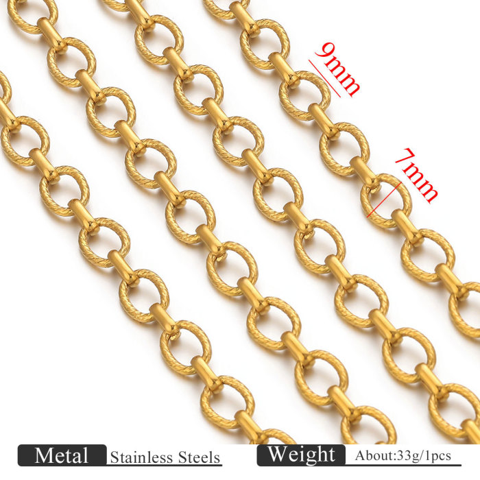 Stainless Steel Gold Thread Chain 18k Gold DIY Handmade Chain Jewelry Accessories Chain Accessories