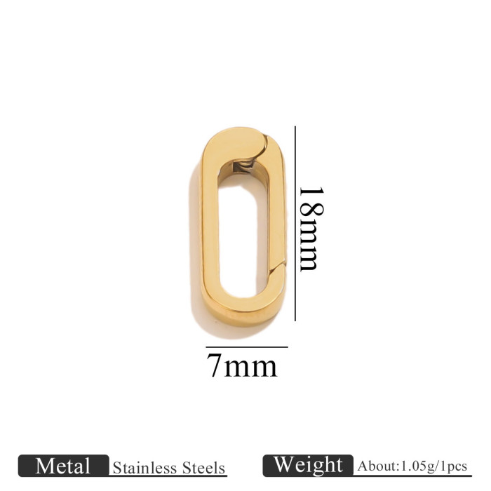 Stainless Steel Polished Heart Spring Clasp Necklace Clasp Round Ring Adjustable Titanium Steel DIY Slingshot Clasp Jewelry Accessories Making