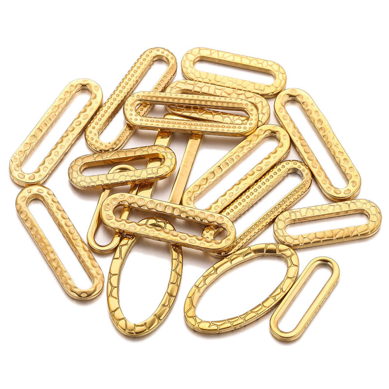 Stainless Steel Oval Rectangular Frame Earring Connectors DIY Jewelry Handmade Supplies Accessories Wholesale