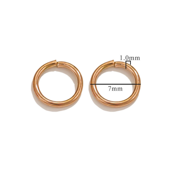 Stainless Steel 18K Real Gold Vacuum Plating Color Retention Open Ring Connector Small Circle DIY Jump Ring Jewelry Accessories