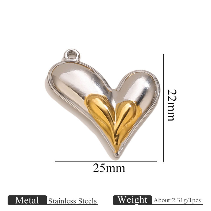 Stainless Steel Gold Round Moon Water Drop Pendant DIY Jewelry Necklace Bracelet Accessories Wholesale