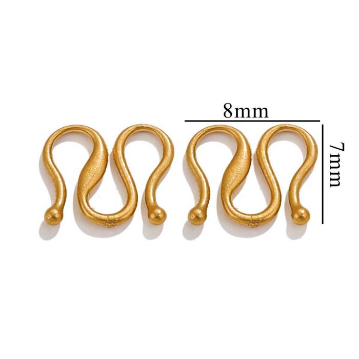 Stainless Steel 18K Gold Plated Color Retention M Clasp S Clasp Bracelet Necklace End Connector Handmade DIY Jewelry...