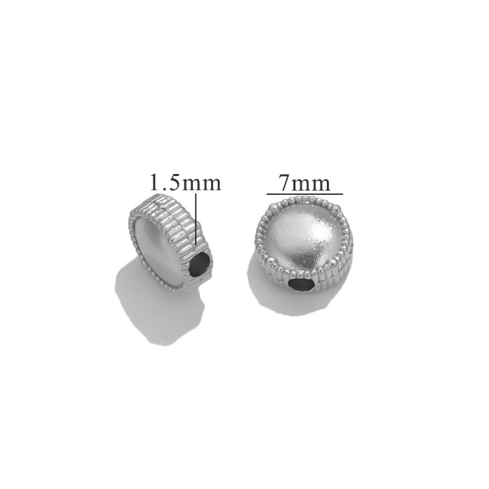 Stainless Steel Heart Water Drop Spacer Beads Beaded Titanium Steel DIY Bracelet Necklace Color Retention Waterproof...