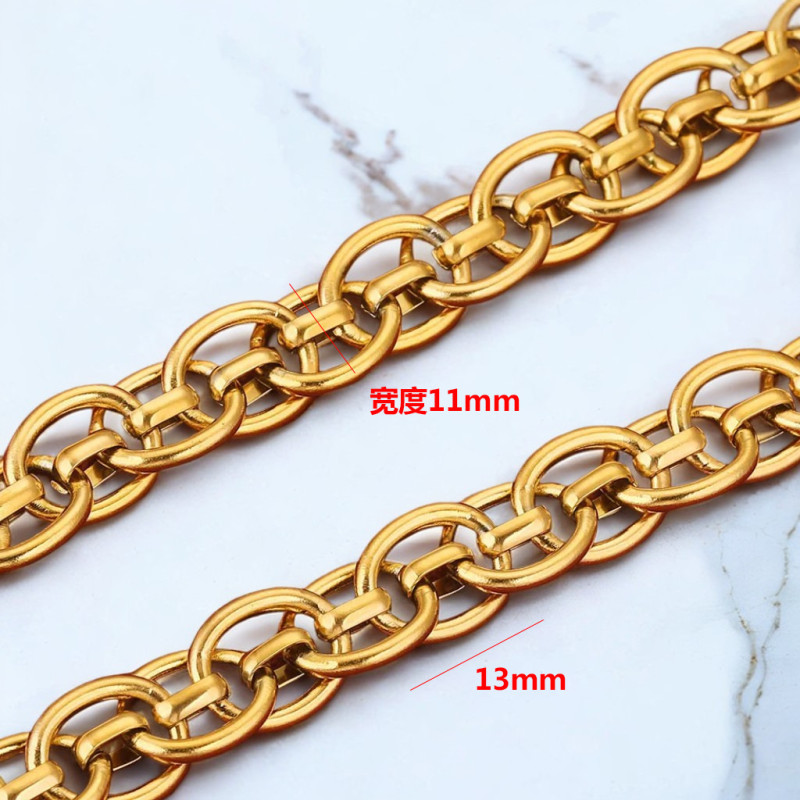 Stainless Steel O-Chain Vacuum Multi-Layer Necklace Bracelet Hip-Hop Fashion Matching Accessories Stainless Steel Chain DIY European and American Style