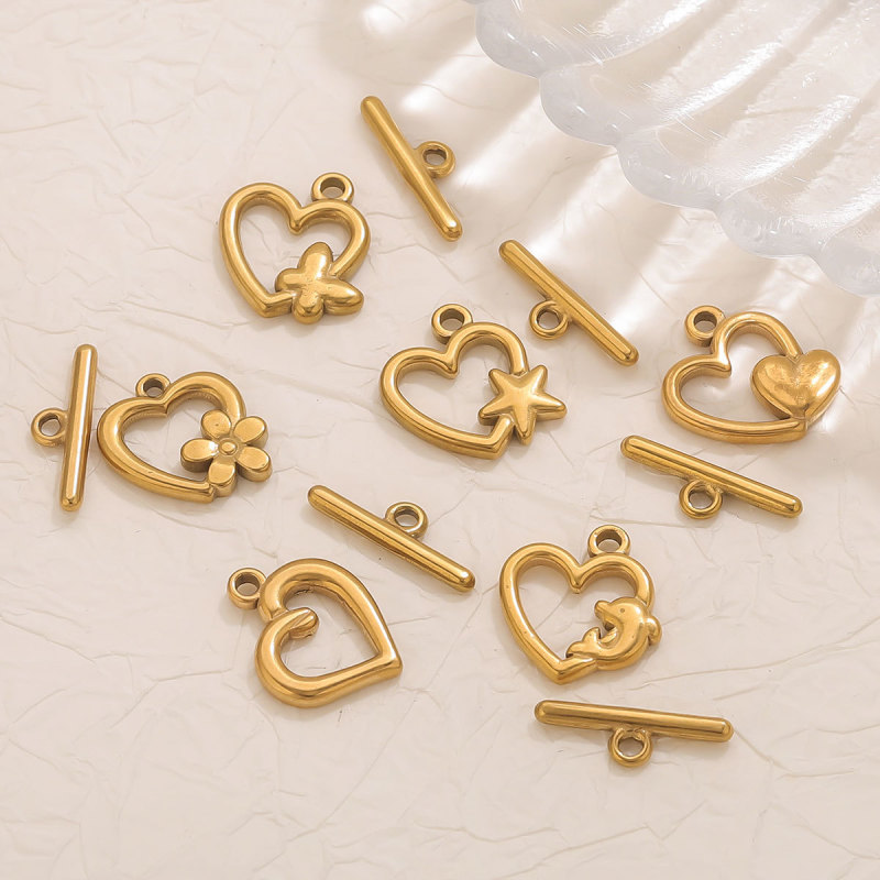 Stainless Steel 18K Gold Plated Color Retention Multi-Style OT Clasp Necklace Jewelry Clasp DIY Jewelry Accessories