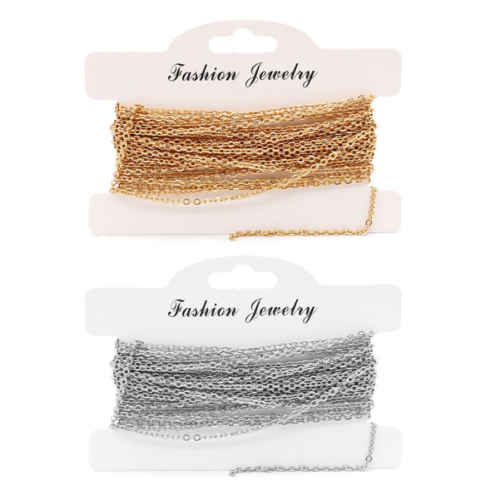 Stainless Steel Flat O-Chain Thin Chain DIY Jewelry Necklace Cross Chain In Stock Wholesale