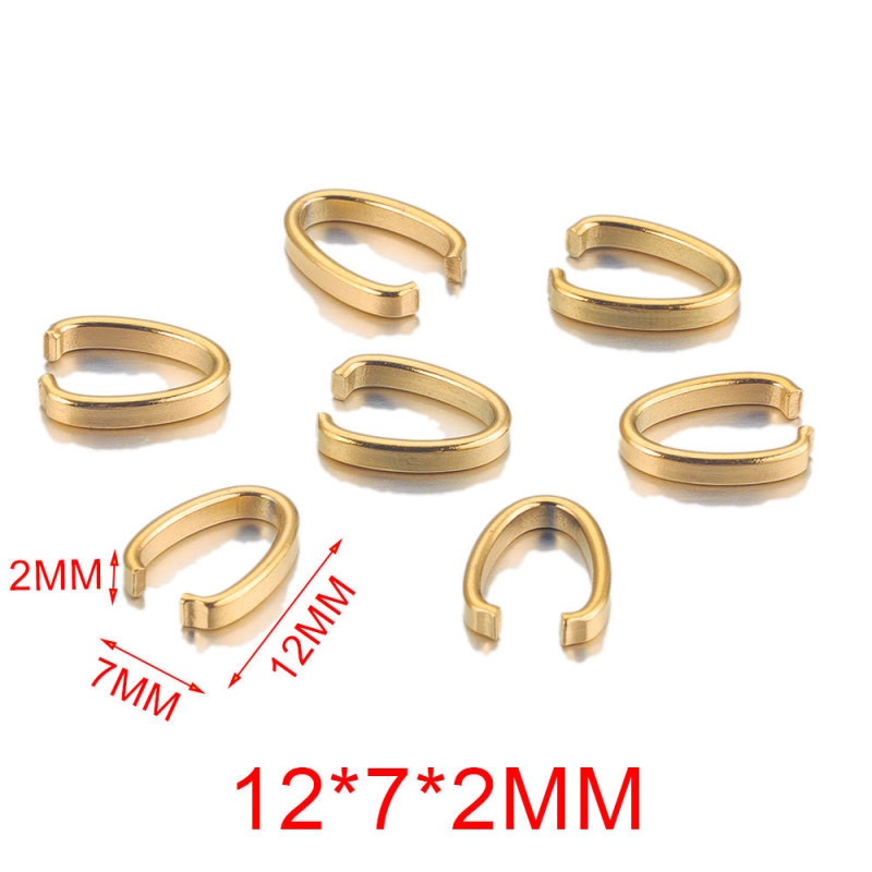 Stainless Steel Melon Seed Buckle Leather Cord Buckle U-Shaped Buckle Misaligned Pendant Buckle Necklace Pendant Buckle DIY Jewelry Accessories