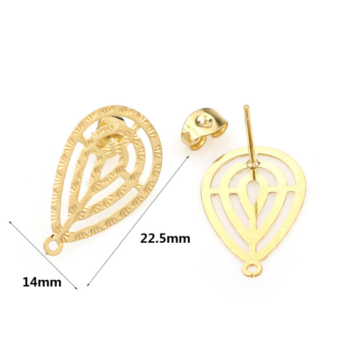Vintage Creative Style Stainless Steel Earrings European and American Women Personality Water Drop Stud Earrings Ear Hooks Jewelry Wholesale Exquisite Crystal