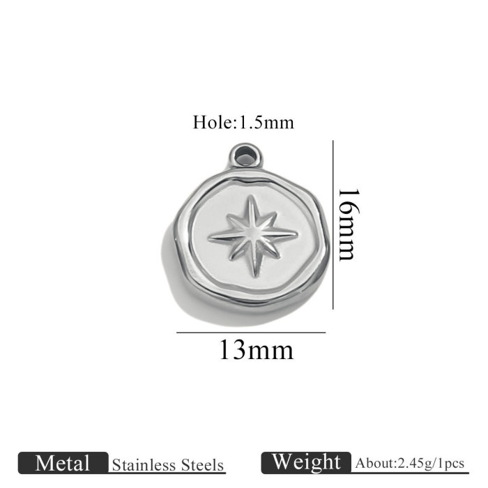 Stainless Steel DIY Jewelry Accessories Butterfly Heart Cross Pendant Bracelet Necklace Earring Accessories(5 Pieces...