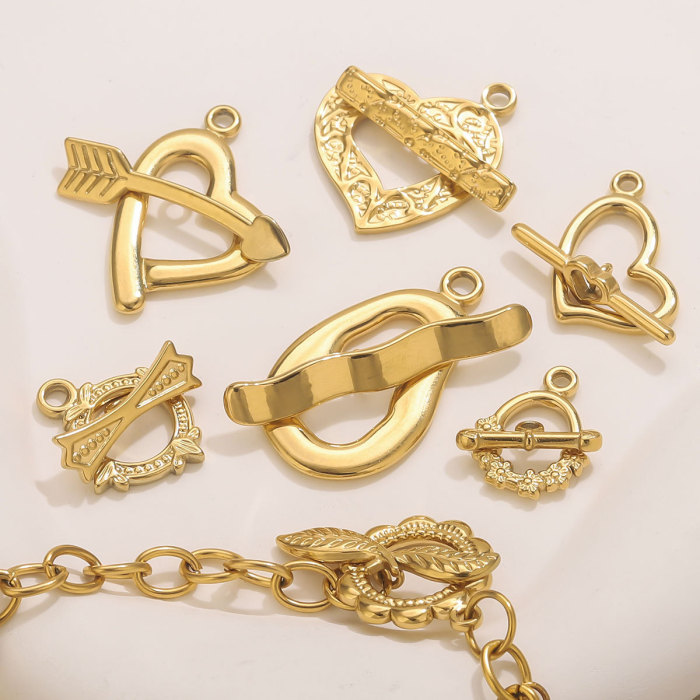 OT Connector DIY Jewelry Accessories Necklace Clasp Bracelet Clasp Stainless Steel Electroplated Color Retention Gold End Connector
