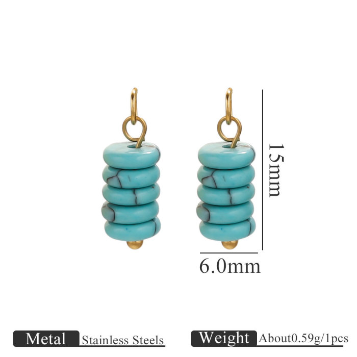 Stainless Steel Tiger Eye Stone Natural Stone Beads DIY Jewelry Handmade Beading Needle Earrings Bracelet Jewelry Acc...