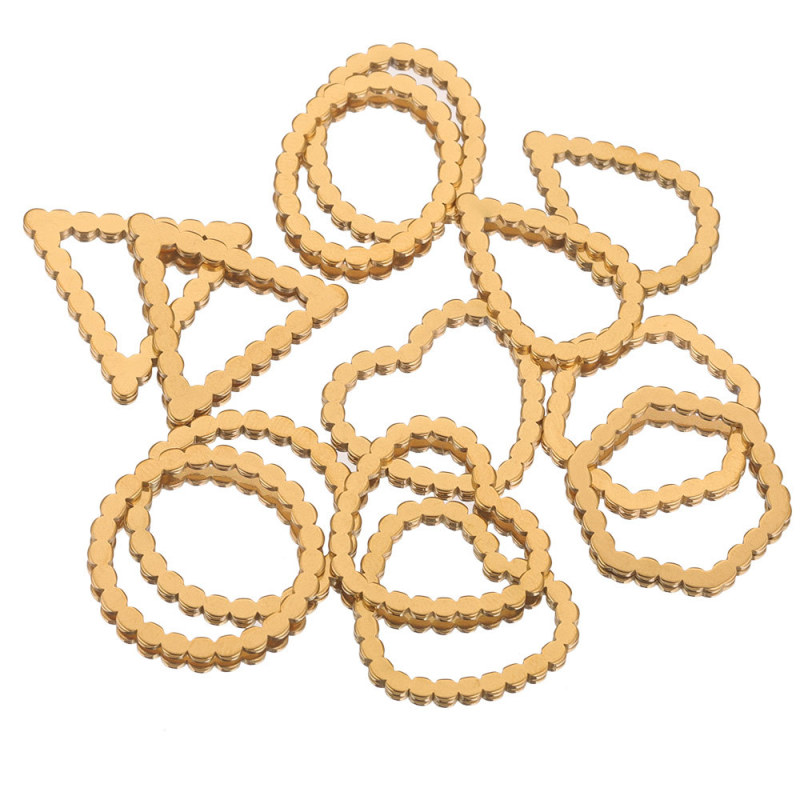 Stainless Steel Heart Ring Oval Water Drop Earrings Earrings DIY Handmade Jewelry Accessories Wholesale