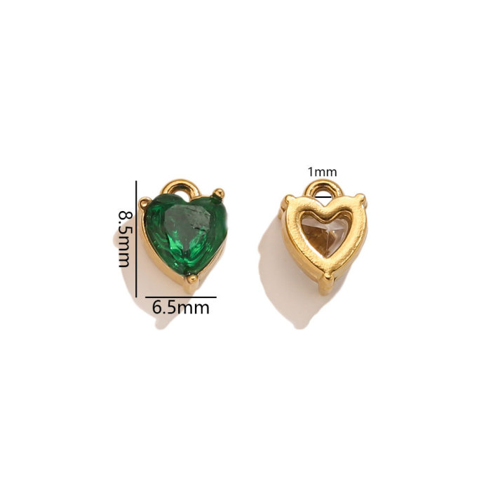 Stainless Steel Heart-Shaped Tennis Chain Stone Setting 6mm Hollow Setting Claw Setting Pointed Bottom Stone Settin...