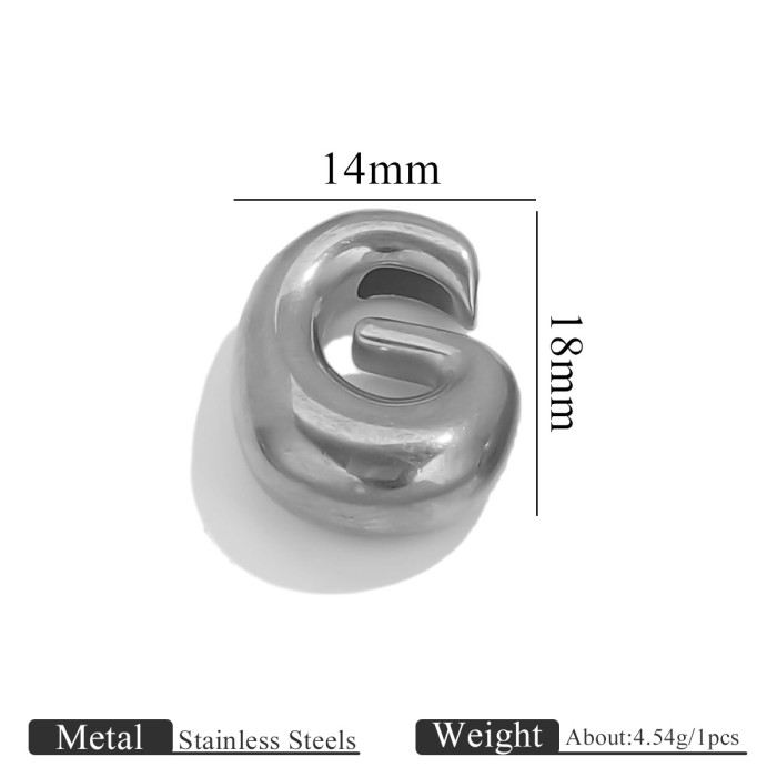 Stainless Steel Gold Q Version Cute Diy26 English Alphabet Pendant Necklace Jewelry Accessories