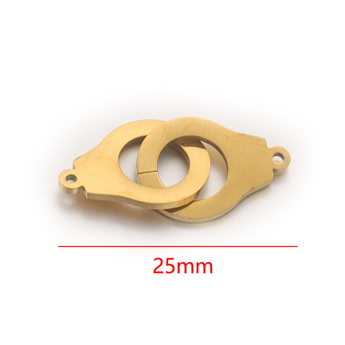 Stainless Steel Bracelet Necklace Pendant Round Sliding Ring Buckle Titanium Steel DIY Jewelry Accessories Pendant Ne...