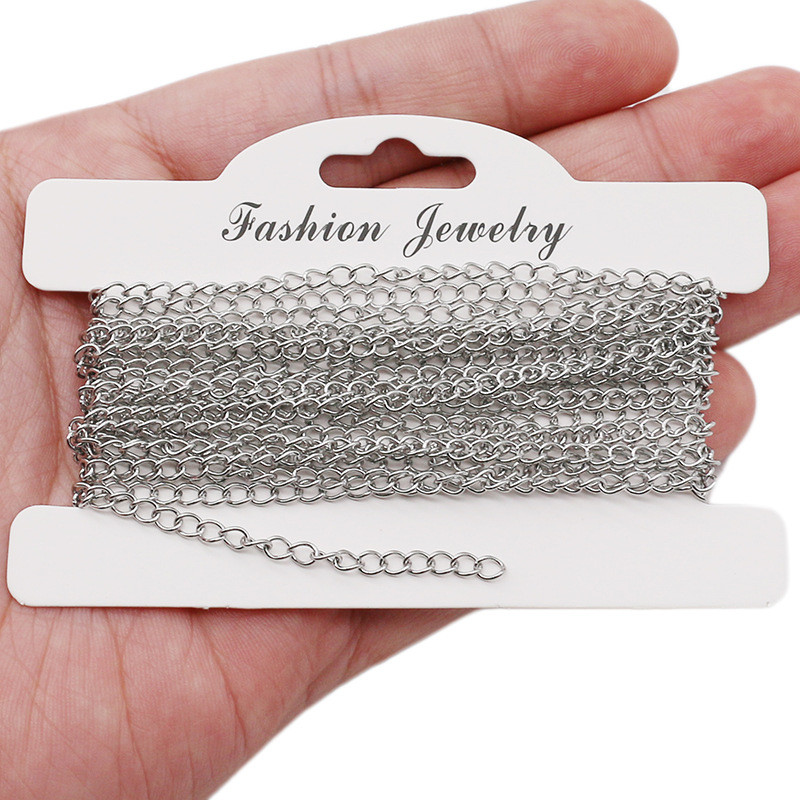 Stainless Steel Tail Chain Extension Chain Titanium Steel Bracelet Necklace Extension Chain DIY Handmade Jewelry Accessories