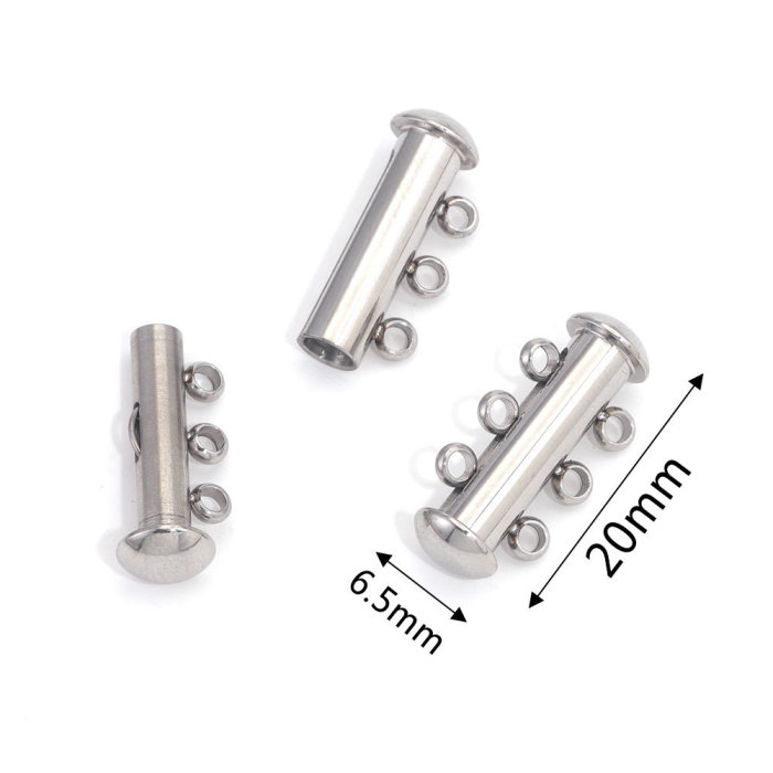 DIY Multi-layer Magnetic Clasp Jewelry Connector Round Stainless Steel Magnetic Clasp European and American Titanium Steel Clasp