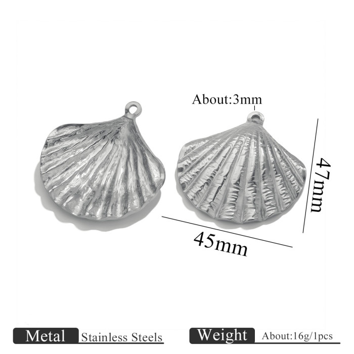 Stainless Steel Shell Ocean Series Starfish Conch Pendant DIY Necklace Accessories