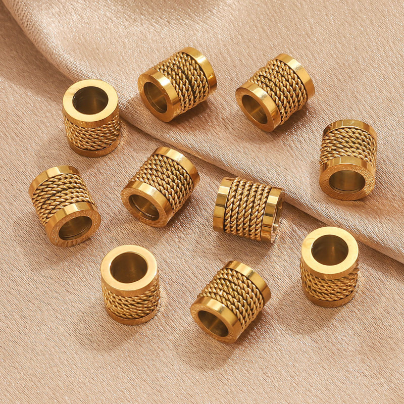 Vintage Stainless Steel Gold Beads Jewelry Accessories DIY Jewelry Spacer Beads Bracelet Beads Handmade Accessories Wholesale
