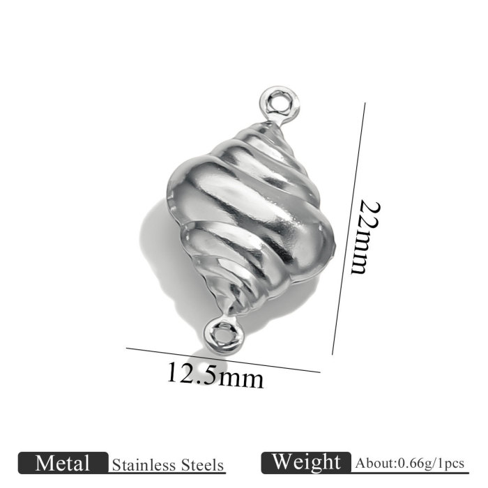 Stainless Steel Double Hole Hollow Pendant Heart-shaped Pentagram Bracelet Necklace Jewelry Handmade Connector Access...