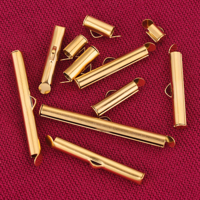 DIY Jewelry Accessories Stainless Steel Bead Chain Tube Sliding Clasp Earring Tassel Connector Tube Sliding Tube Clip Earring Single Slot Slider