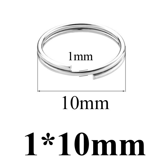 Stainless Steel Double Circle Horse Ring Key DIY Accessories Mini Key Ring Connector Double Layer Ring Double Loop Waterproof