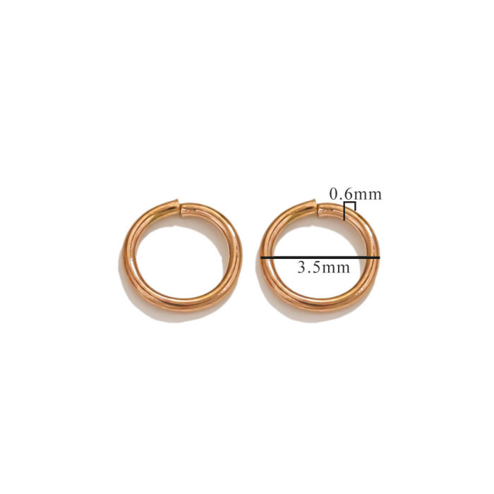 Stainless Steel 18K Real Gold Vacuum Plating Color Retention Open Ring Connector Small Circle DIY Jump Ring Jewelry Accessories