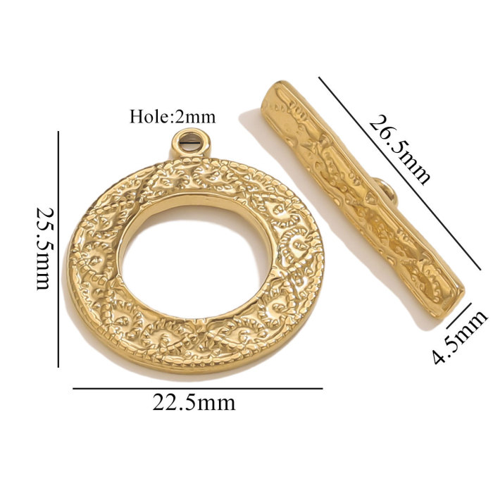 OT Connector DIY Jewelry Accessories Necklace Clasp Bracelet Clasp Stainless Steel Electroplated Color Retention Gold End Connector