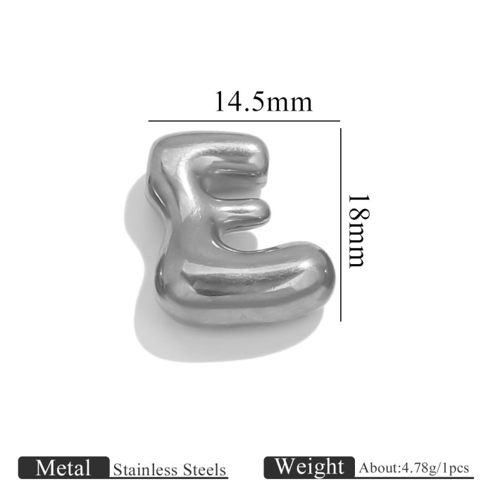 Stainless Steel Gold Q Version Cute Diy26 English Alphabet Pendant Necklace Jewelry Accessories