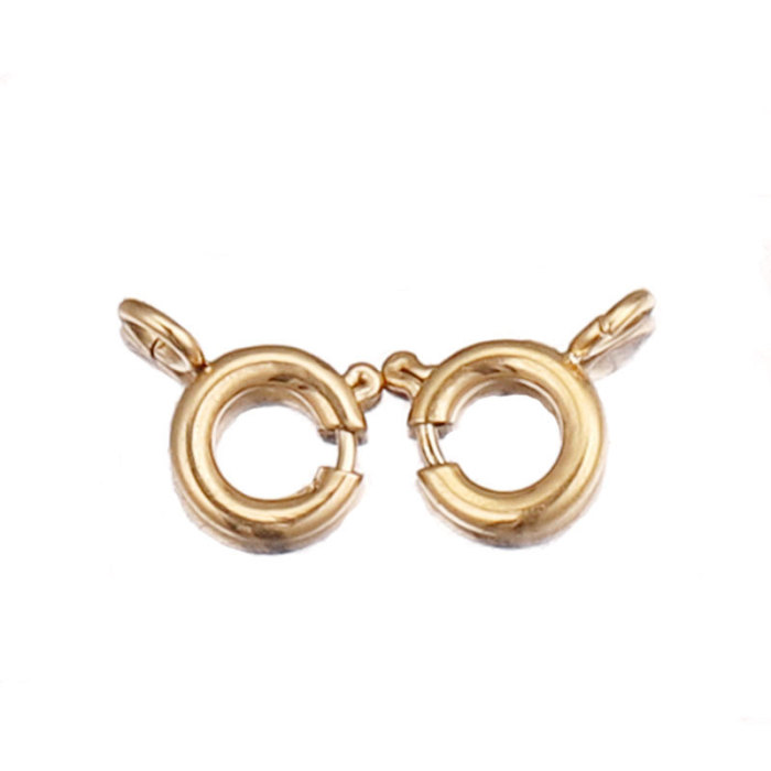 Stainless Steel Slingshot Buckle Stainless Steel Spring Buckle Necklace Bracelet Round Connection Buckle DIY Jewelry Accessories