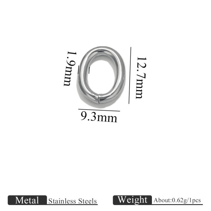 Stainless Steel Oval Sunflower Seed Buckle Necklace Buckle DIY Handmade Semi-finished Pendant Buckle Jewelry Buckle J...