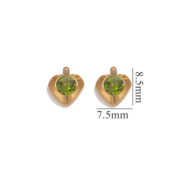 Stainless Steel Pendant Accessories 18K Gold Plated Color Retention Geometric Necklace DIY Bracelet Inlaid Crystal Jewelry Accessories