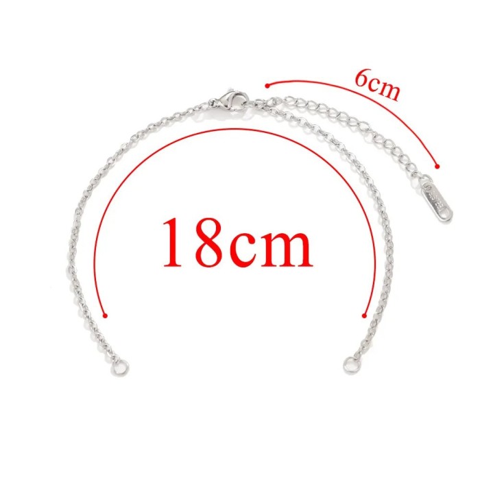 Stainless Steel DIY Bracelet Long Cross Adjustable Titanium Steel Bracelet Accessories Real Gold Plated Semi-finished Basic Chain