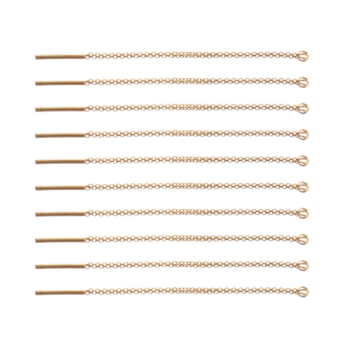 Eco-friendly Stainless Steel Ear Wire Titanium Steel Women's Gold Flat O-shaped Chain Earrings Light Cross Chain DIY...