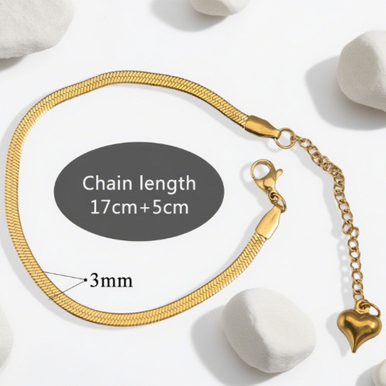 European and American INS Style Gold Titanium Steel Bracelet Adjustable Multiple Chain Types Clavicle Chain Neck Chain Blade Titanium Steel Chain