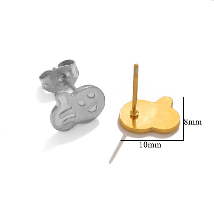 Stainless Steel Multi-Shape Earrings Squirrel Watermelon Thumb Tai Chi Earrings DIY Jewelry Accessories In Stock