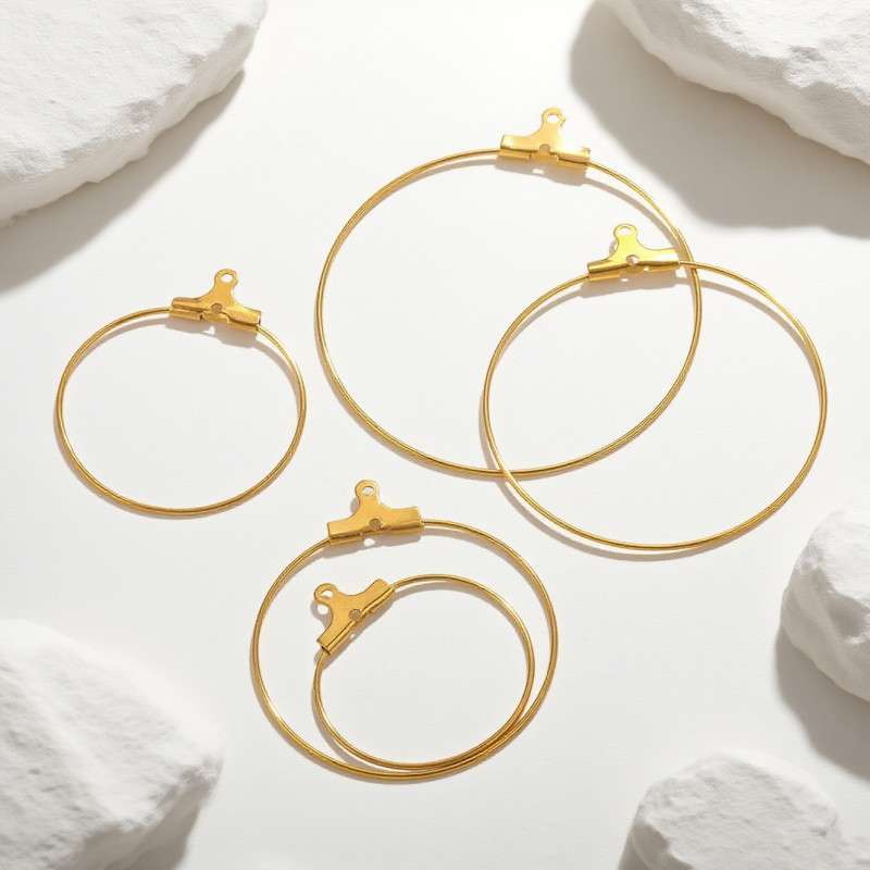 Handmade DIY Earrings Hair Accessories Ear Hooks Ear Clips Flower Holders Chains Lobster Clasps 9-shaped T-shaped Pins Material Kit