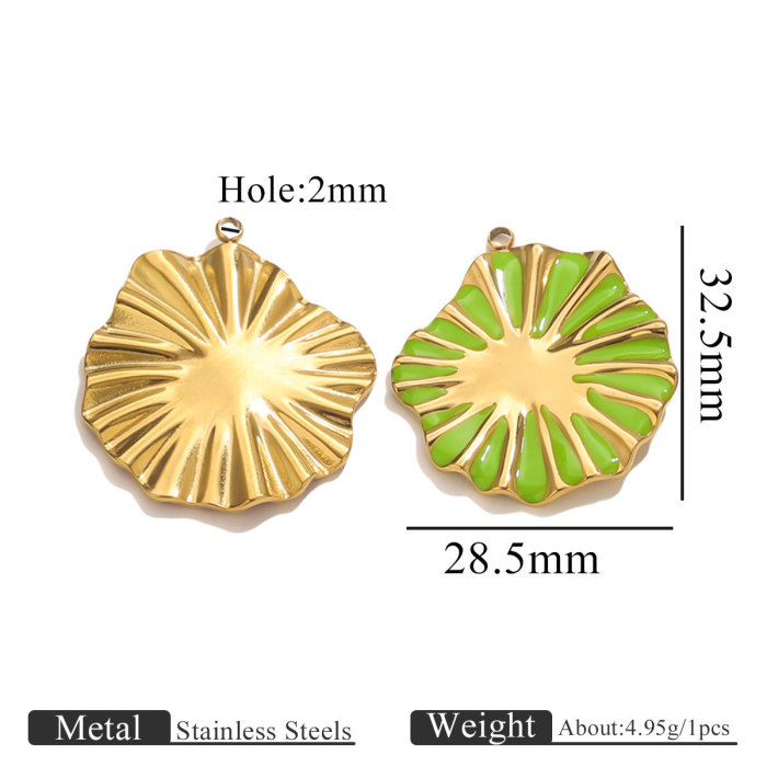 DIY Irregular Flower Oil Drop Pendant Fashion 18K Gold Women's Necklace Pendant Accessories Wholesale