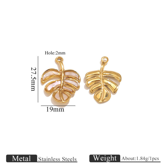 Stainless Steel Natural Shell Pendant Summer Beach Style Turtle Starfish Conch Jewelry DIY Pendant Accessories, Neckl...