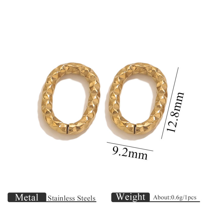 Stainless Steel 18K Gold Plated Braided Open Rings Connector Rings Jump Rings DIY Jewelry Bracelet Necklace Accessories