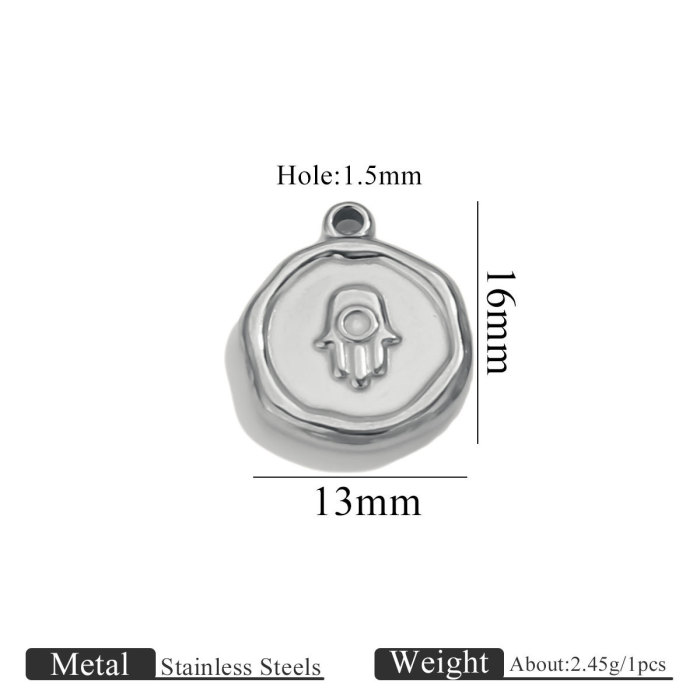 Stainless Steel DIY Jewelry Accessories Butterfly Heart Cross Pendant Bracelet Necklace Earring Accessories(5 Pieces...