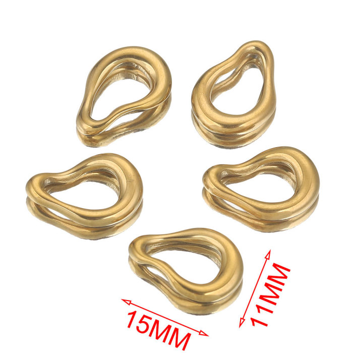 Stainless Steel Creative Oval Geometric Twisted Hydraulic Earrings DIY Handmade Jewelry Accessories Wholesale