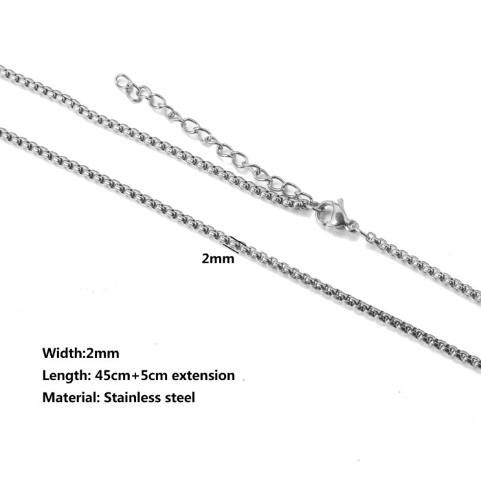 Women's 45+5cm Lip Necklace Stainless Steel Water Ripple Chain Clavicle Chain DIY Jewelry Accessories Necklace