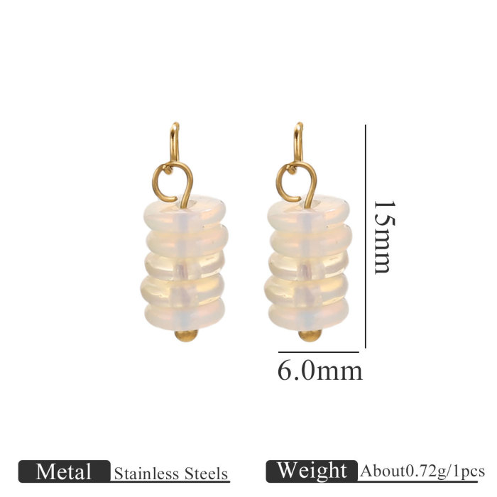 Stainless Steel Tiger Eye Stone Natural Stone Beads DIY Jewelry Handmade Beading Needle Earrings Bracelet Jewelry Acc...