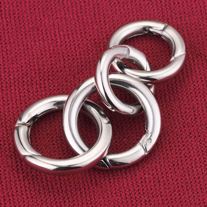 Polished Titanium Steel Clasp Stainless Steel Lobster Clasp D-shaped Carabiner DIY Jewelry Leather Cord Necklace Brac...