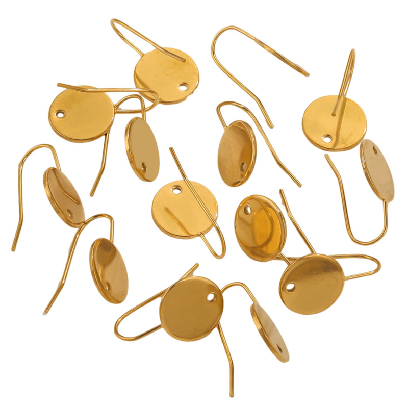 Cross-Border DIY Stainless Steel Round Welding Pin Earrings Small Ear Pins Round Welding Pins Round Earring Pins Earring Accessories