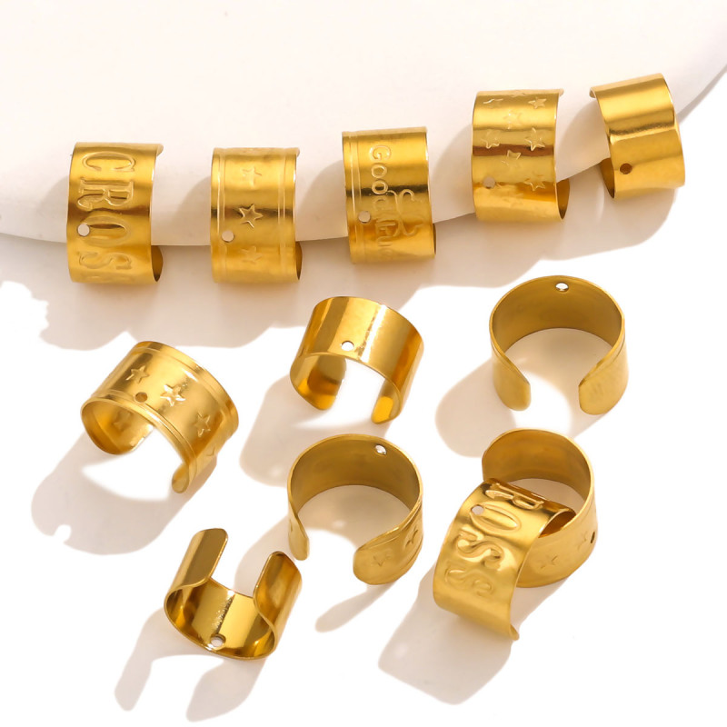 Stainless Steel Ear Cuff Smooth Ear Cuff Non-Pierced Ear Clip Titanium Steel U-Shaped Ear Clip DIY Jewelry Accessories Ear Accessories