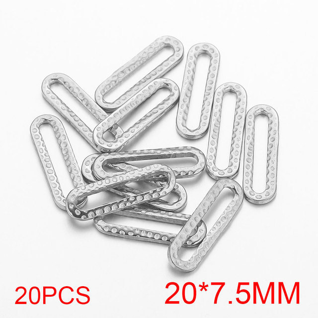Stainless Steel Oval Rectangular Frame Earring Connectors DIY Jewelry Handmade Supplies Accessories Wholesale