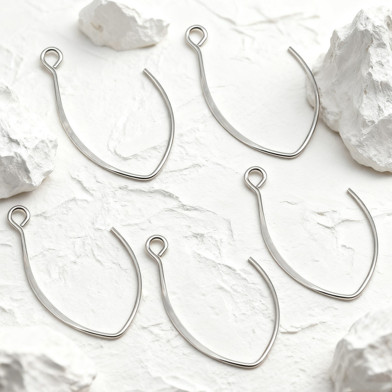 Stainless Steel U-Shaped Simple Curved Ear Hooks Handmade DIY Jewelry Accessories Earrings Basic Accessories Wholesale