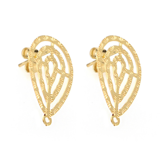 Vintage Creative Style Stainless Steel Earrings European and American Women Personality Water Drop Stud Earrings Ear Hooks Jewelry Wholesale Exquisite Crystal